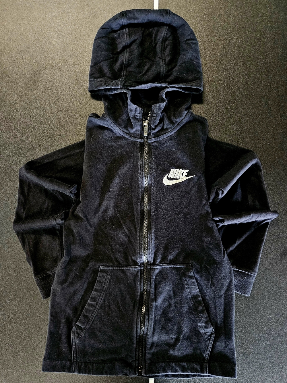 Nike Kids M Black Zip Up Hoodie Fleece Sweatshirt